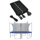 Replacement weather-resistant trampoline safety enclosure net, 8 ft, made of durable PE material for all-around.