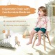 Mini-sized ergonomic children's chair with wood legs, ideal for playrooms and nurseries, supports up to 200 lbs.