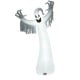 12 feet inflatable Halloween ghost with LED lights, designed for outdoor decor, featuring a spooky expression and.