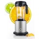 High power 1500W smoothie maker with 64oz pitcher, 10 speeds, and stainless steel blades for versatile blending.