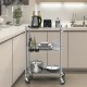3-tier rolling utility cart with a sleek design and ample storage space, perfect for organizing kitchen appliances and.