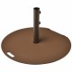 50 lbs umbrella base stand with wheels, solid metal frame, designed for stability and mobility in outdoor settings.