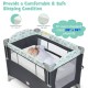 Tri-fold baby mattress with 40D memory foam, rounded corners, and carrying bag, perfect for playpens and travel.