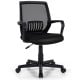 Mid-back mesh chair with breathable fabric and ergonomic design, featuring a padded seat and armrests for comfortable.