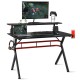 Gaming computer multifunctional storage desk with monitor shelf, cup holder, and ergonomic design for comfort and.