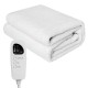 Massage bed warmer heating pad with digital controller, 5 heat settings, and detachable connector for easy washing.