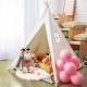 Portable 5.5 ft cotton kids' play tent in classic Indian style, ideal for indoor and outdoor imaginative play.