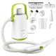 Portable 1000W steam cleaner in green with 10 accessories for efficient cleaning of various surfaces and hard-to-reach.
