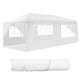 10 x 20 feet white canopy tent with 6 sidewalls and carry bag, ideal for outdoor events like parties and weddings.