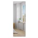 Frameless full-length mirror, 43 x 15 inches, mounted vertically in a bright room, ideal for checking outfits.