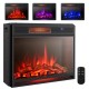 28-inch electric fireplace with remote, featuring realistic flames in three colors, for cozy indoor ambiance and.