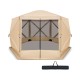 Pop-up screen house tent with mesh sidewalls, 11.5 x 11.5 ft, portable carrying bag, ideal for outdoor gatherings.