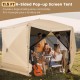 6-sided pop-up screen tent, 11.5 x 11.5 ft, for 6-8 people, featuring mesh walls and durable polyester fabric for.