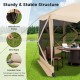 Pop-up screen house tent with mesh sidewalls, 11.5 x 11.5 ft, durable 210D polyester, ideal for outdoor gatherings.