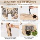 Pop-up screen house tent with mesh sidewalls, 11.5 x 11.5 ft, quick setup, ideal for outdoor activities with 6-8 people.