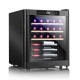 21-bottle compressor wine cooler with digital control, anti-UV glass door, and adjustable beech shelves for optimal.