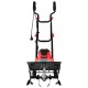 14-inch electric tiller with 10-amp motor and ergonomic handles, ideal for small to medium-sized gardens.