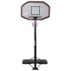 Height adjustable 43-inch basketball hoop with durable steel frame, standard rim, and movable base for indoor or.