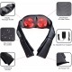 Electric back and neck massager with 8 kneading nodes, heating function, and adjustable straps for relaxation at home.