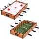 2-in-1 air hockey and foosball game table with rotating surfaces, perfect for indoor and outdoor fun for all ages.