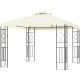 10 x 10 feet patio gazebo canopy tent with decorative patterns and sturdy steel frame, perfect for outdoor activities.