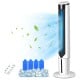 41-inch evaporative air cooler with remote, 3 speeds, and 4 ice crystal boxes for efficient cooling in any room.