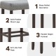 Gray saddle bar stool set with brass nailhead decoration, solid rubberwood legs, and ergonomic design for comfort.