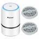 Mini Ionic 3-in-1 Composite HEPA Air Purifier with night light and dual filters for efficient air cleaning.