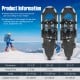 21-inch lightweight terrain snowshoes with flexible pivot system, durable aluminum alloy, ideal for snow activities.