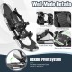 Lightweight 21-inch snowshoes with flexible pivot system, double ratchet binding, and durable aluminum construction for.