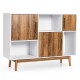 Sideboard storage cabinet with irregular design, made of engineered wood, featuring 6 compartments for versatile.