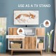 Sideboard storage cabinet with 6 compartments, made of engineered wood, ideal as a TV stand for living room elegance.