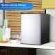 Compact 3 cubic feet upright freezer with stainless steel door, ideal for small kitchens and efficient food storage.