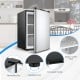 Compact upright freezer with stainless steel door, 3.0 cu ft capacity, adjustable temperature control, ideal for small.
