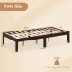 Twin wood platform bed frame in espresso with sturdy slats, 14-inch height, and 440 lbs weight capacity for minimalist.