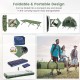1-person folding camping tent with sunshade, air mattress, and carrying bag for easy transport and outdoor convenience.