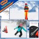 1-rider snow scooter in red with grip handle, designed for kids and teens, perfect for downhill fun and easy hauling.