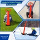 1-rider snow scooter in red with grip handle, designed for kids and adults, perfect for winter fun on slopes and flat.