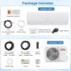 Indoor and outdoor units of the Energy-Efficient 23000 BTU Mini Split AC/Heater with remote control and installation.