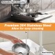 450W electric tomato strainer in premium 304 stainless steel, featuring easy cleaning and a large feed chute for.