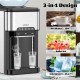 3-in-1 ice maker and water cooler dispenser with hot, cold water, and bullet ice functions for versatile hydration.
