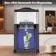 Ice maker with built-in water cooler, producing 12 bullet-style ice cubes in 6 minutes for instant drink cooling.