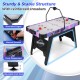 56-inch air hockey table with LED scoreboard, sturdy structure, and adjustable foot pads for stable gameplay.