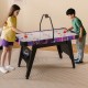 56-inch air hockey table with LED scoreboard, featuring two players in action and a sturdy design for kids'.
