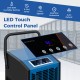 High-capacity commercial dehumidifier with LED touch control panel, adjustable humidity, and 24-hour timer for.