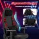 Ergonomic high back computer chair in black with magnetic headrest and lumbar pillow, designed for optimal comfort and.