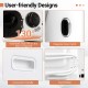 Magnetic door catch and convenient handle of the 800W portable clothes dryer for easy access and safe operation.