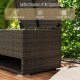 PE rattan storage bin with waterproof liner, featuring a large inner space and sun-protective design for patio use.