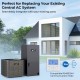 2 Ton 18 SEER2 High-Performance Heat Pump System with wall thermostat, ideal for replacing central AC systems in homes.