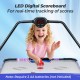 Child playing on a 56-inch air hockey table with LED digital scoreboard for real-time score tracking.